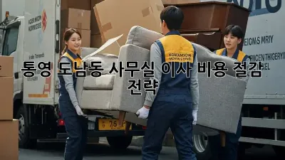 통영 도남동 사무실 이사, 비용 절감 전략!